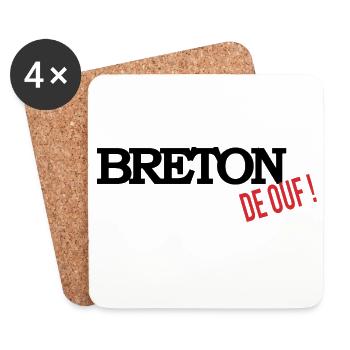 Breton de ouf - Dessous de verre (lot de 4) - blanc - Devant