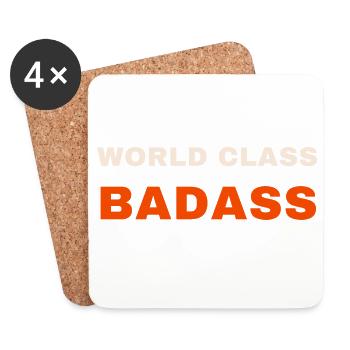 World Class Badass Tee - Coasters (set of 4) - white - Front