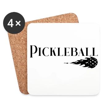 Pickleball - Untersetzer (4er-Set) - Weiß - Vorne