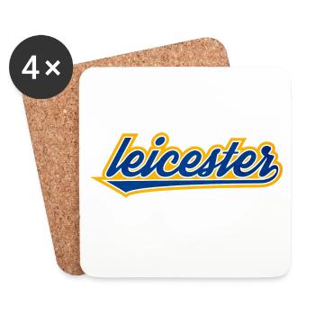 Leicester Script Swoosh on clothing - Coasters (set of 4) - white - Front