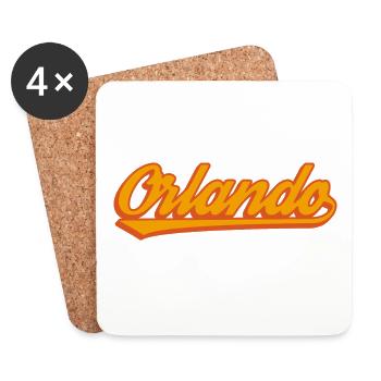 Orlando Retro Script - Coasters (set of 4) - white - Front