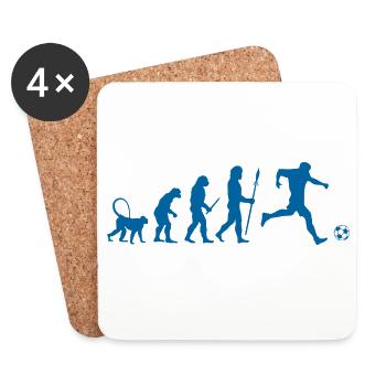 Évolution d’un joueur de football - Dessous de verre (lot de 4) - blanc - Devant