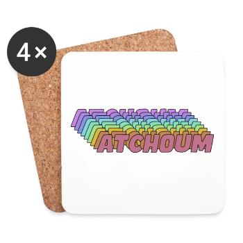 atchoum - Dessous de verre (lot de 4) - blanc - Devant