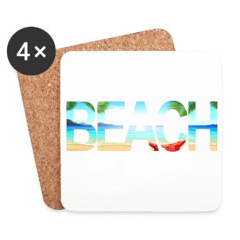 Beach - Coasters (set of 4) - white - Front