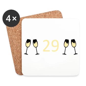 29th Birthday 29 Years Anniversary 29 Years Number 29 - Coasters (set of 4) - white - Front