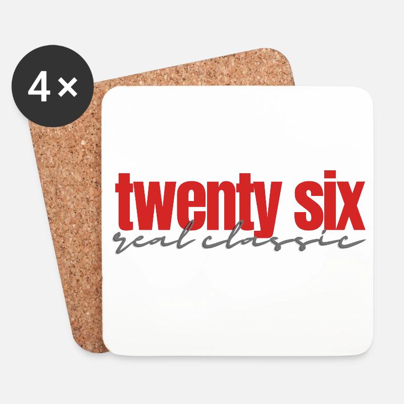 twenty six real classic - Untersetzer (4er-Set) - Weiß