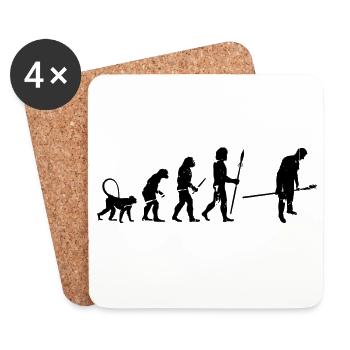 Development of a bakery - Coasters (set of 4) - white - Front