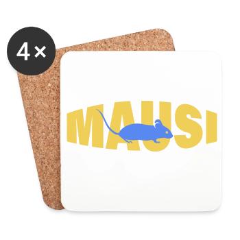 MAUSI - Untersetzer (4er-Set) - Weiß - Vorne