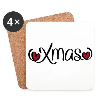 Noël - Dessous de verre (lot de 4) - blanc - Devant