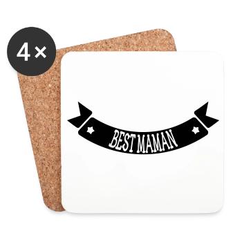 Best Mom - Mother's Day - Coasters (set of 4) - white - Front