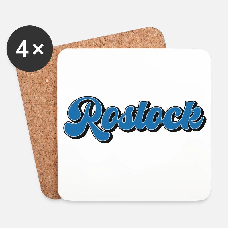 Rostock - Untersetzer (4er-Set) - Weiß