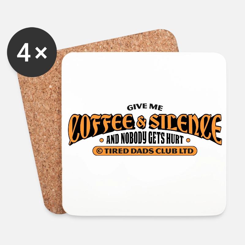 Tired Dads Club – Kaffee & Ruhe - Untersetzer (4er-Set) - Weiß