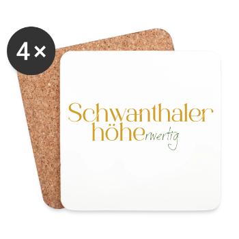 Schwanthalerhöhe Neon Gradient - Untersetzer (4er-Set) - Weiß - Vorne