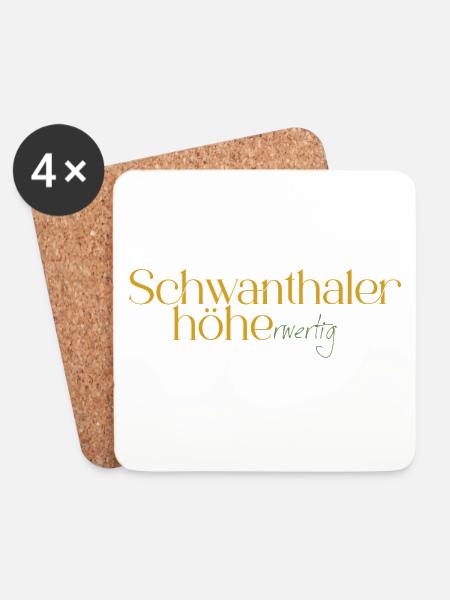 Schwanthalerhöhe Neon Gradient - Untersetzer (4er-Set) - Weiß