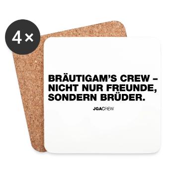 Groom's Crew (Bachelor Party) - Coasters (set of 4) - white - Front