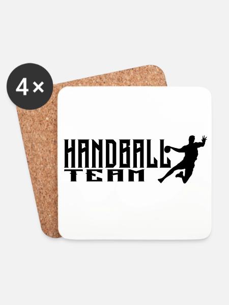 Handball Team - Untersetzer (4er-Set) - Weiß
