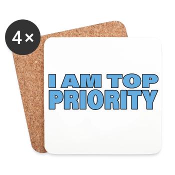 TOP PRIORITY - Coasters (set of 4) - white - Front