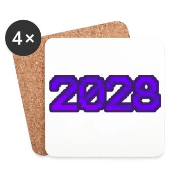 Computer 2028 - Untersetzer (4er-Set) - Weiß - Vorne
