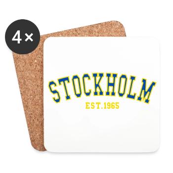 Stockholm Est.1965 - Coasters (set of 4) - white - Front