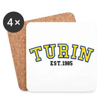 Turin Est.1985  - Coasters (set of 4) - white - Front