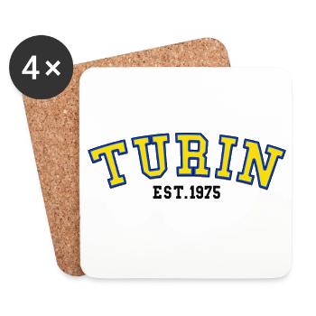 Turin Est.1975  - Coasters (set of 4) - white - Front