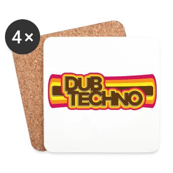 Dub Techno Retro Psychedelia - Coasters (set of 4) - white - Front