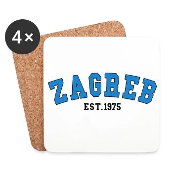 Zagreb Est.1975 - Coasters (set of 4) - white - Front