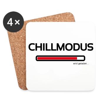 Chill mode - today we only rest - Coasters (set of 4) - white - Front