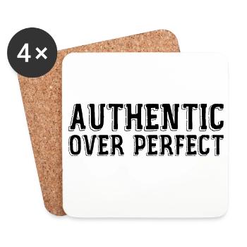 Authentic rather than perfect - Coasters (set of 4) - white - Front