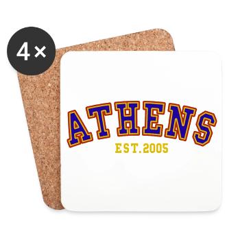 Athènes Est.2005 - Dessous de verre (lot de 4) - blanc - Devant