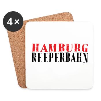 Hamburg Vintage Rubber Stamp - Coasters (set of 4) - white - Front