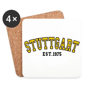Stuttgart gegründet 1975 - Untersetzer (4er-Set) - Weiß - Vorne