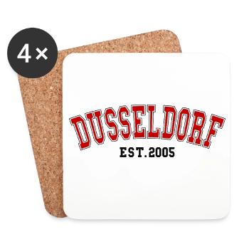 Düsseldorf Est. 2005 - Untersetzer (4er-Set) - Weiß - Vorne