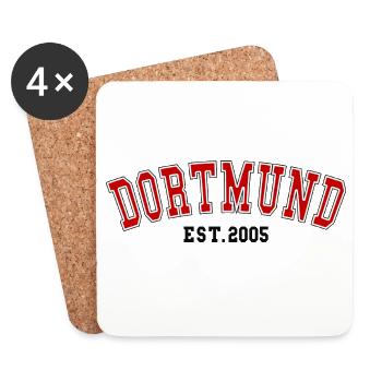 Dortmund Est. 2005 - Untersetzer (4er-Set) - Weiß - Vorne