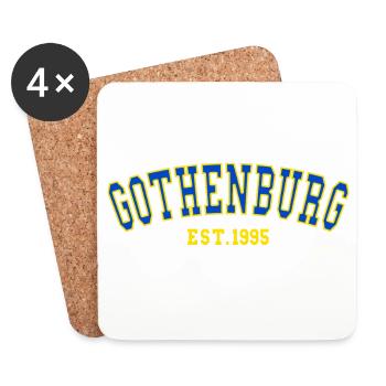 Gothenburg Est. 1995 - Coasters (set of 4) - white - Front