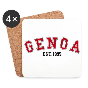 Gênes Est. 1995 - Dessous de verre (lot de 4) - blanc - Devant