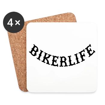 La vie des motards - Dessous de verre (lot de 4) - blanc - Devant