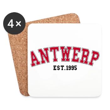 Antwerpen Est. 1995 - Untersetzer (4er-Set) - Weiß - Vorne