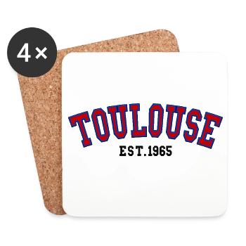 Toulouse Est. 1965 - Dessous de verre (lot de 4) - blanc - Devant