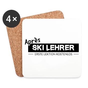 Après Ski Instructor Saying Skiing Party - Coasters (set of 4) - white - Front