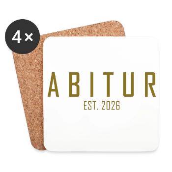 Abitur 2026 - Coasters (set of 4) - white - Front