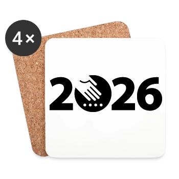 Landwirt 2026, Gärtner 2026 - Untersetzer (4er-Set) - Weiß - Vorne