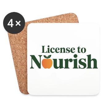 LICENCE POUR NOURRIR Diététiste Expert - Dessous de verre (lot de 4) - blanc - Devant