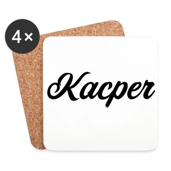 Kacper Polish First Name Gift - Coasters (set of 4) - white - Front