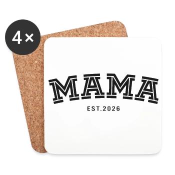 Mama geest. 2026 - Untersetzer (4er-Set) - Weiß - Vorne