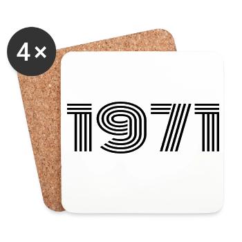 54th Birthday 54 Years Anniversary - Coasters (set of 4) - white - Front