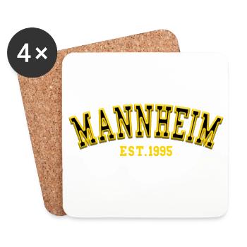 Mannheim Est 1995 - Coasters (set of 4) - white - Front