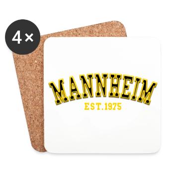 Mannheim Est 1975 - Coasters (set of 4) - white - Front