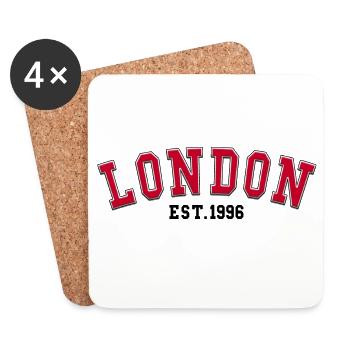 Londres Fondée en 1996 - Dessous de verre (lot de 4) - blanc - Devant