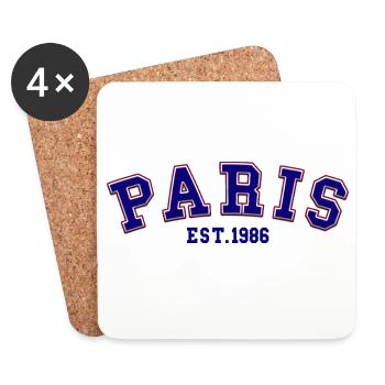 Paris gegründet 1986 - Untersetzer (4er-Set) - Weiß - Vorne